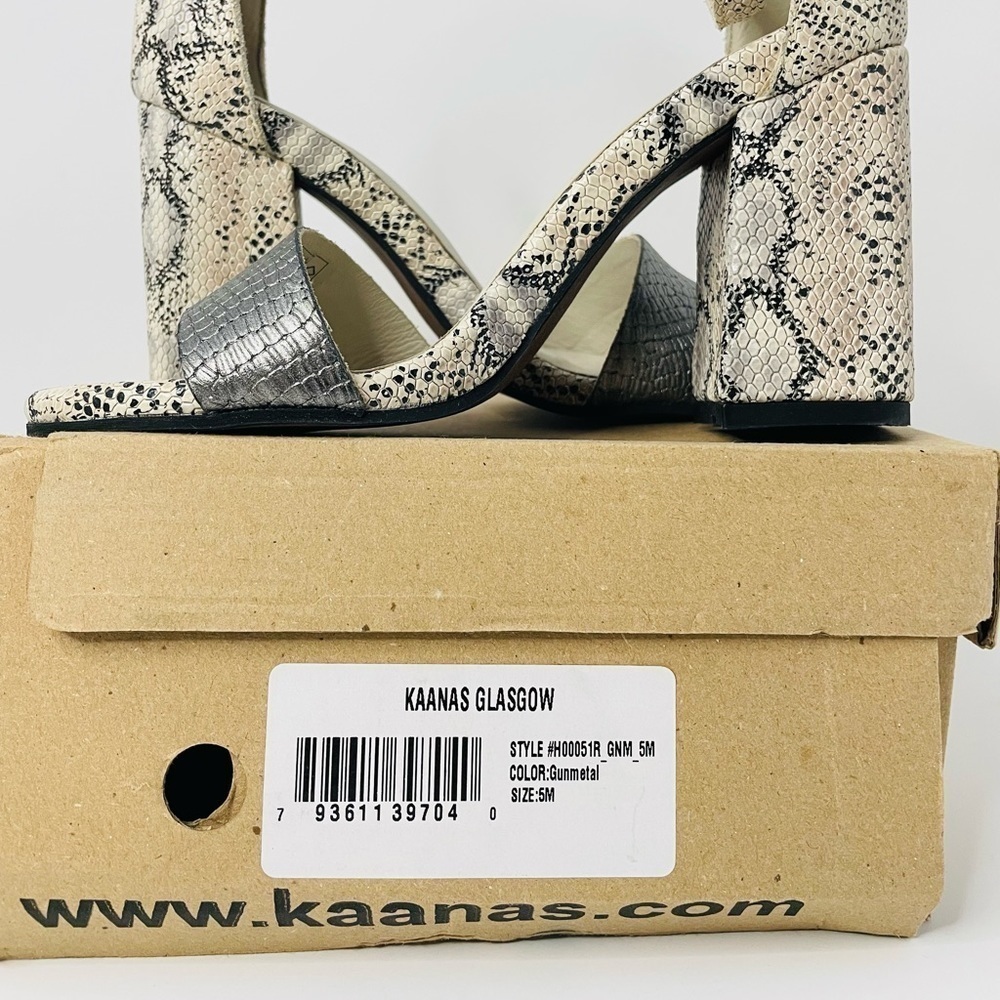 KAANAS Women's Tenedos Heel high ankle strap Open Toe Sandal Shoe Heeled Sz 5M. - Picture 6 of 6